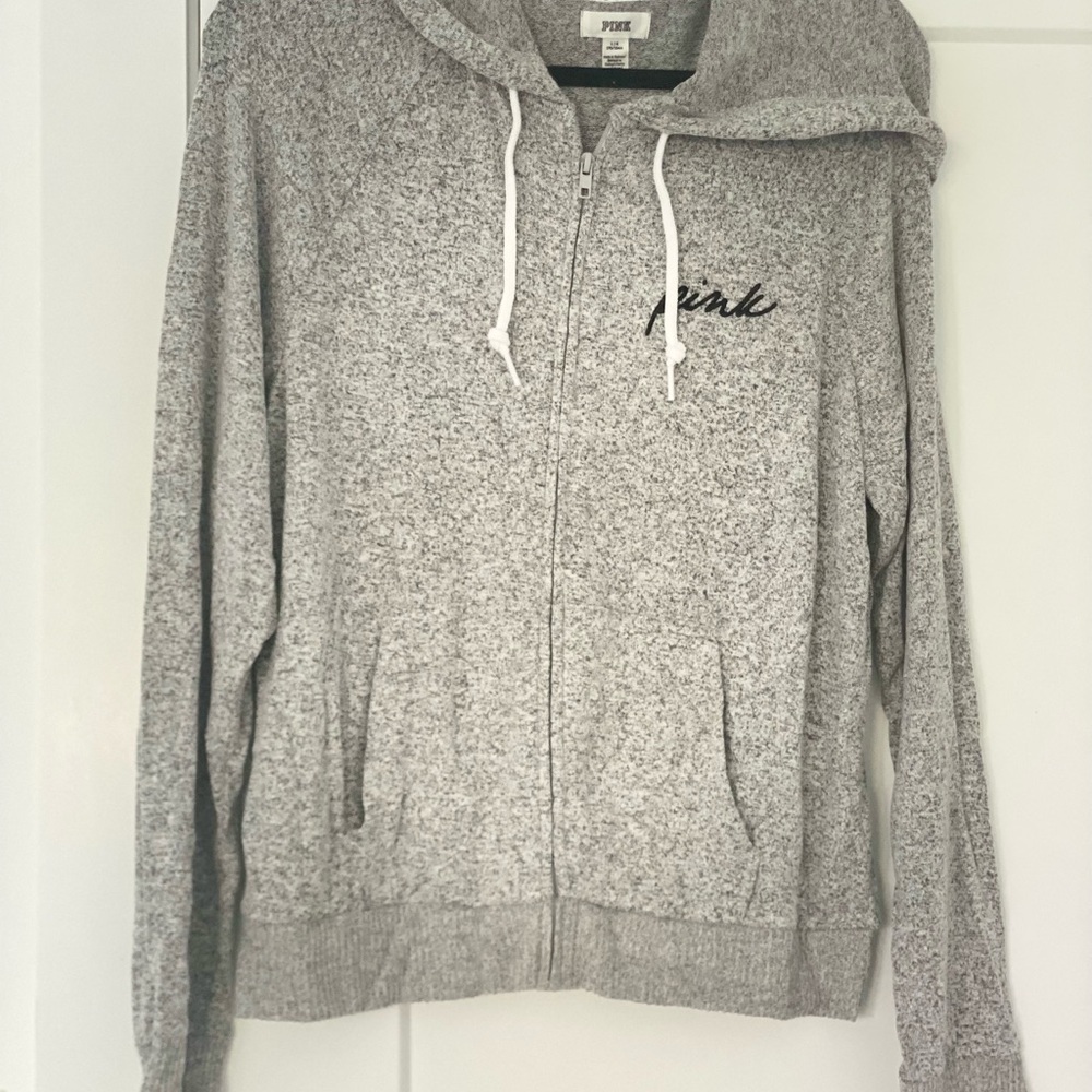 Gray Zip-Up Hoodie Victoria Secret
